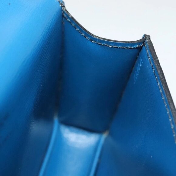 LOUIS VUITTON Epi Ceinture Tilsitt Pochette Pouch Blue M52605 LV Auth 139516 - Picture 13 of 16